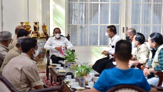 Gubernur Sumatera Utara, Edy Rahmayadi saat audIensi dengan FPTI