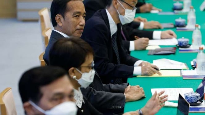 Presiden Jokowi dan rombongan di Tokyo, Jepang