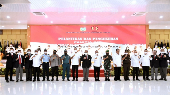 Pelantikan PB PON 2024 Wilayah Sumatera Utara. 