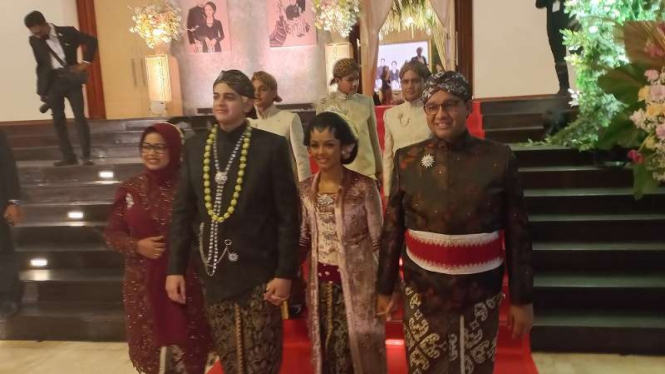 Acara resepsi pernikahan Mutiara Baswedan, putri Gubernur DKI Anies Baswedan