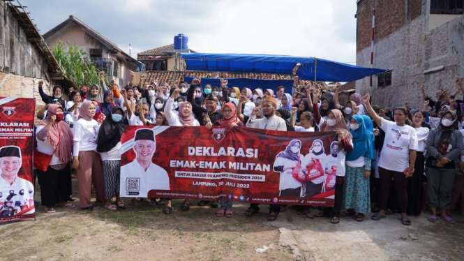 Deklarasi Emak-emak Dukung Ganjar di Bandar Lampung