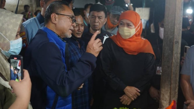 Mendag Zulhas dan Gubernur Jatim Khofifah Indar Parawansa.