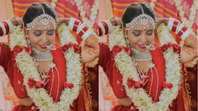 Kshama Bindu dari Gujarat melakukan pernikahan sologami pertama di India
