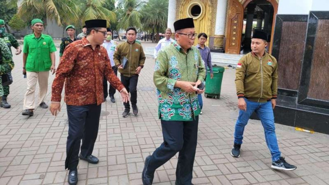Politikus senior PPP Arsul Sani saat berkunjung ke Bangkalan, Madura.