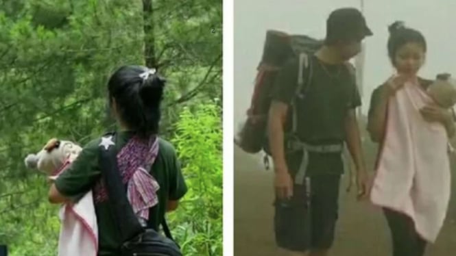 Bayi dibawa naik gunung oleh ibunya viral di media sosial