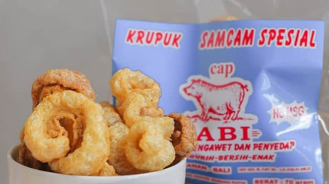 Krupuk kulit babi, oleh-oleh khas babi