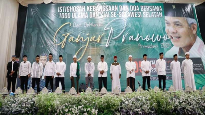 Santri, Ulama dan Kiai se-Sulsel dukung Ganjar Pranowo capres