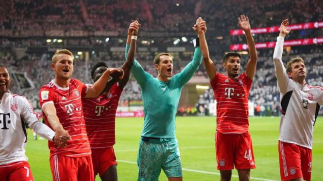 Pemain Bayern Munich rayakan kemenangan