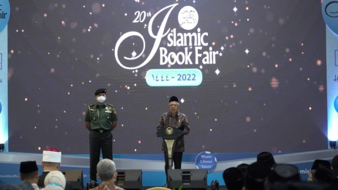 Wakil Presiden RI, KH Maruf Amin hadir dalam dialog publik di Islamic Book Fair.