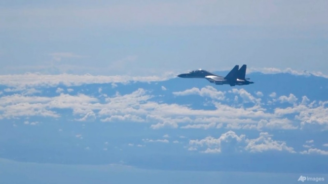 Pesawat militer China terbang di sekitar Taiwan.