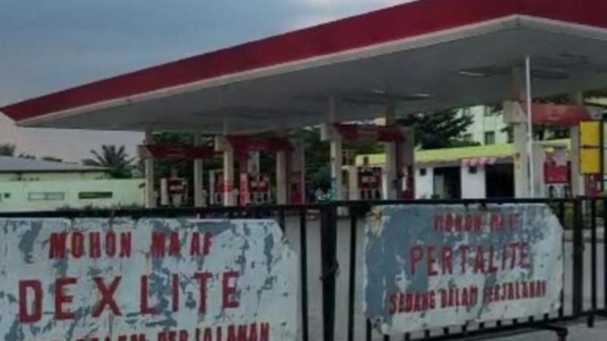 SPBU kekurangan pasokan BBM di Bogor.