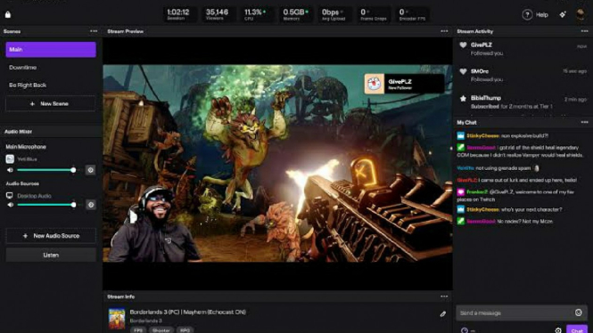 Platform siaran langsung Twitch.