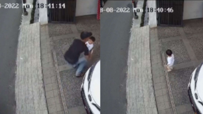 Video tukang siomay tolong balita yang sendirian di depan rumah