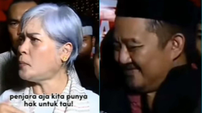 Irma Hutabarat Diwawancarai, Netizen Salfok Sama Bapak Kopiah Hitam