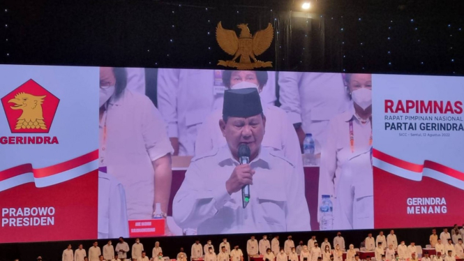 Rapimnas Gerindra di Sentul dihadiri Prabowo Subianto.