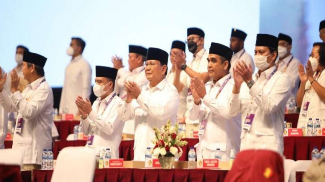 Ketua Umum Partai Gerindra Prabowo Subianto di Rapimnas Gerindra