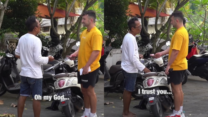 Viral Warga Bali Diberi Uang 10 Juta oleh Bule 