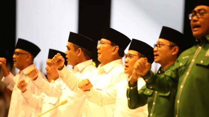 Deklarasi Gerindra-PKB di SICC, Sentul, Bogor, Jawa Barat.