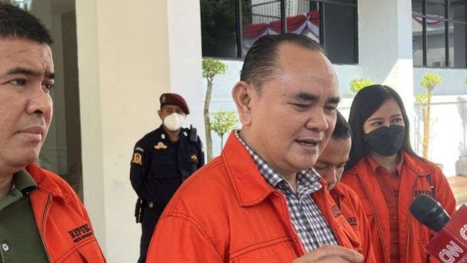 Ketua Umum Partai Republiku Indonesia Ramses David Simanjutak, di Gedung KPU