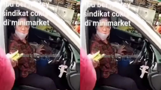 Viral Emak-emak Bermobil Mercy Ketahuan Curi Cokelat Di Minimarket