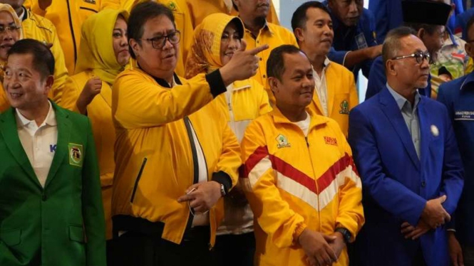 Elite Koalisi Indonesia Bersatu (KIB) saat di Surabaya.