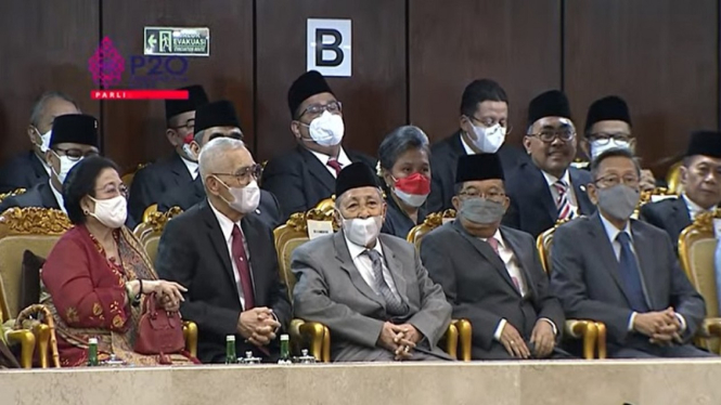 Megawati, Try Sutrisno, Hamzah Haz, JK dan Boediono hadir rapat tahunan MPR