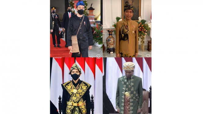 Baju adat yang digunakan Jokowi dari tahun ke tahun