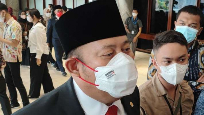 Ketua DPP Partai Kebangkitan Bangsa (PKB) Cucun Ahmad Syamsurijal saat memberikan keterangan pers di Gedung MPR/DPR/DPD RI, Jakarta, Selasa, 16 Agustus 2022.