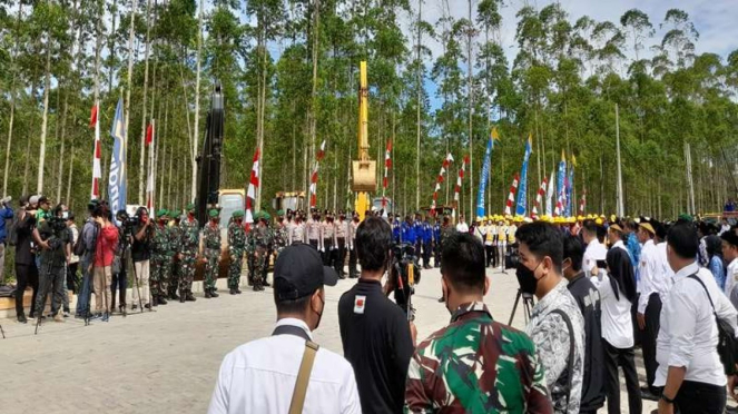 Potret Upacara HUT ke-77 RI di IKN Nusantara