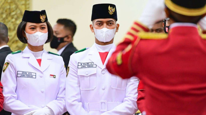 Paskibraka yang tampil di Istana Negara. (Foto ilustrasi)