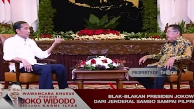 Wawancara Presiden Jokowi dengan Pemred tvOne Karni Ilyas.