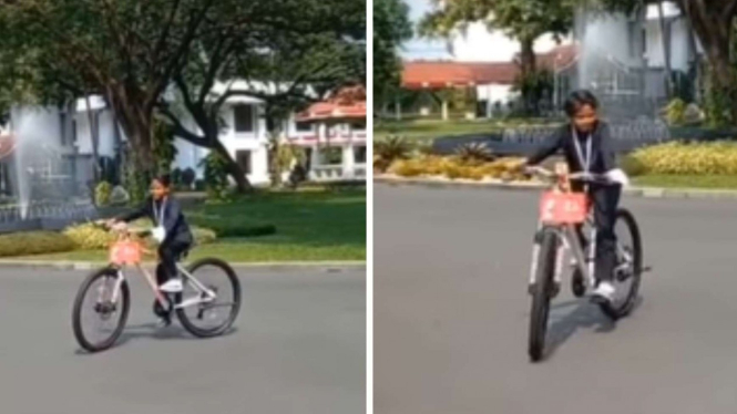 Farel Prayoga dapat hadiah sepeda