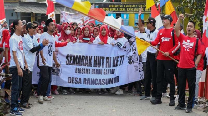 Relawan Gardu Ganjar rayakan HUT ke-77 Republik Indonesia