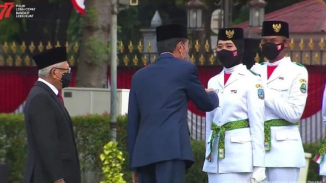 Bramantya Rizky Wiratama dikukuhkan Presiden Jokowi sebagai tim Paskibraka 