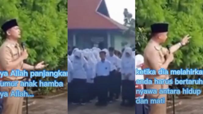 Viral Nasihat Kepala Sekolah Bikin Nangis Anak-anak SMP  