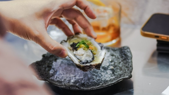 Ilustrasi oyster atau tiram.