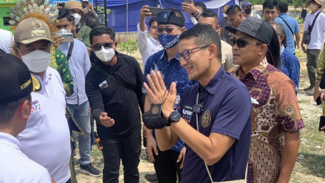 Menparekraf Sandiaga Uno  di Kabupaten Siak, Riau.