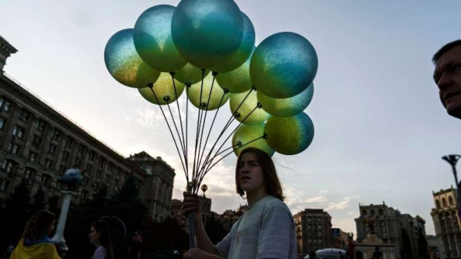 Warga Ukraina rayakan Hari Kemerdekaan di tengah perang