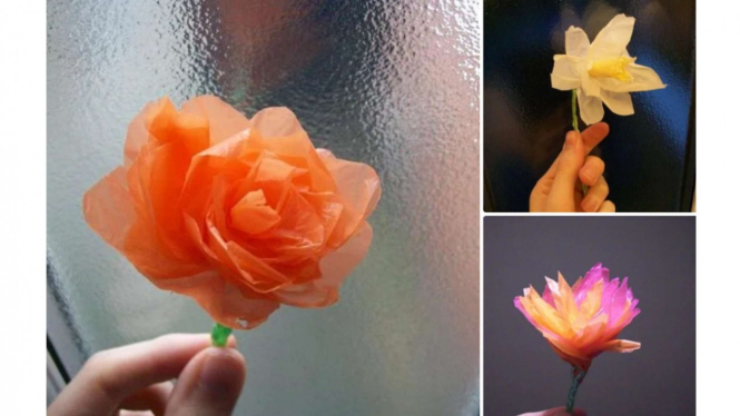 cara membuat bunga dari plastik