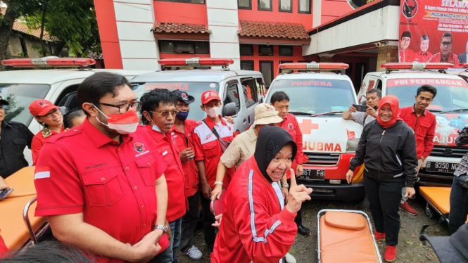 Risma di Peluncuran Program Kesehatan Gratis PDIP Kabupaten Bogor