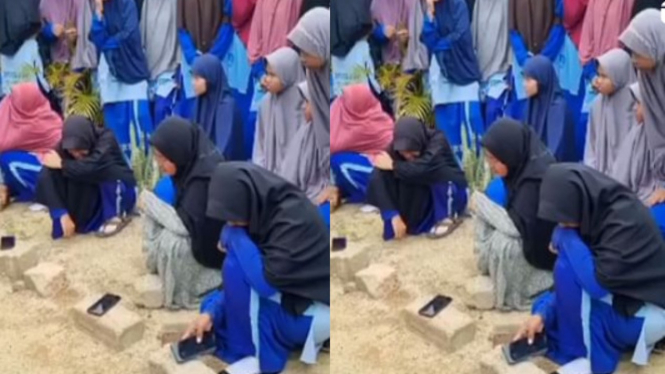 Viral Santri Putri Kena Sanksi harus Hancurkan Hp Sendiri  