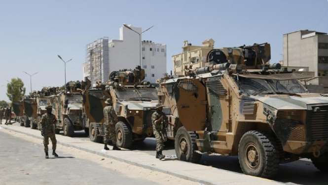 Militer Libya dikerahkan usai bentrokan di ibu kota Tripoli, Sabtu 27 Agustus 2022.