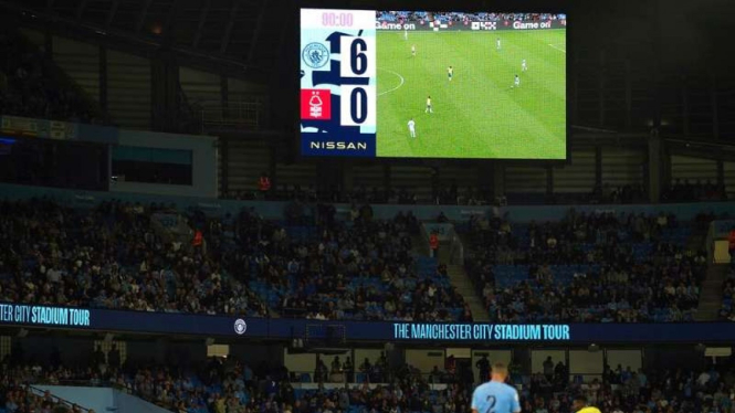 Manchester City melibas Nottingham Forest 6-0.
