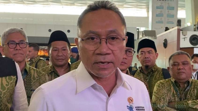 Mendag Zulkifli Hasan di Bandara Soetta.