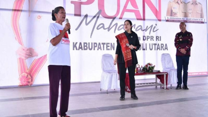 Ketua DPR, Puan Maharani, saat mengunjungi Sumut.