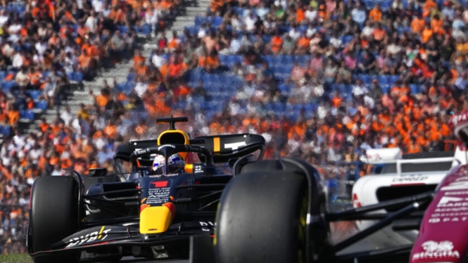 Pembalap Red Bull Racing, Max Verstappen Kualifikasi F1 GP Belanda 2022