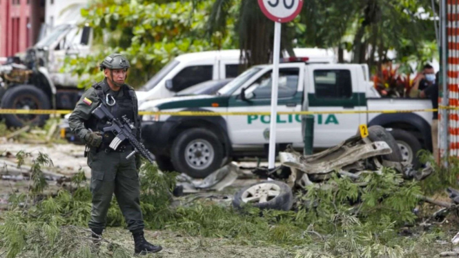 Tujuh polisi tewas dalam serangan bom di Kolombia