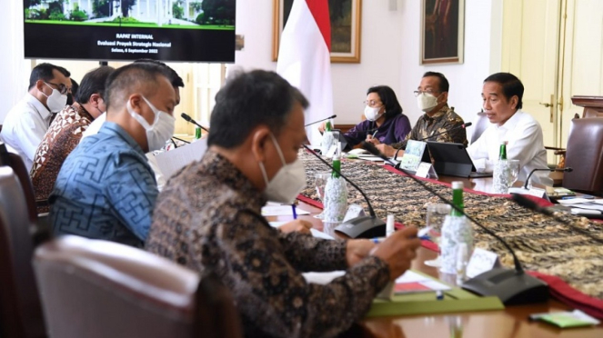 Jokowi pimpin Rapat Kabinet Kerja di Istana Bogor, Jawa Barat