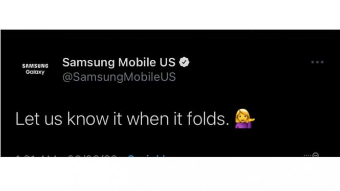 Tweet Samsung yang sindir Apple 