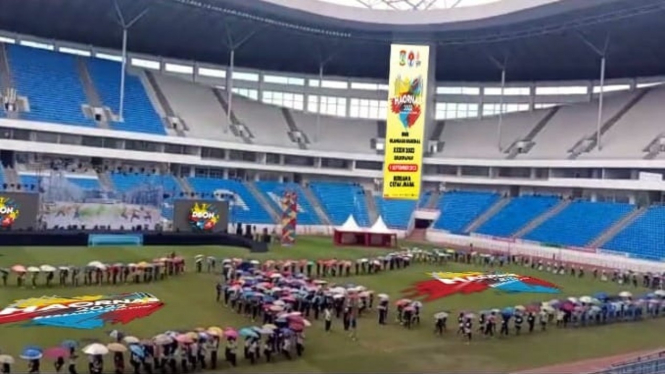 Persiapan Haornas 2022 di Stadion Batakan, Kalimantan Timur